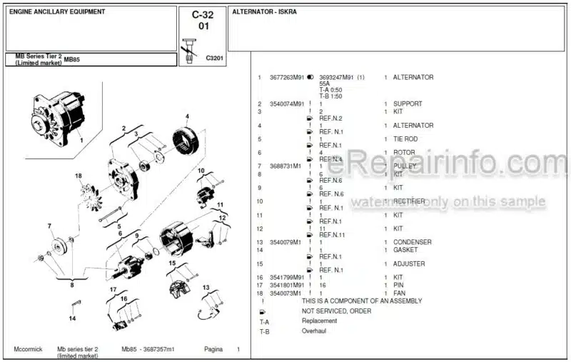 Photo 1 - McCormick MB85 Tier 2 Parts Catalog Tractor