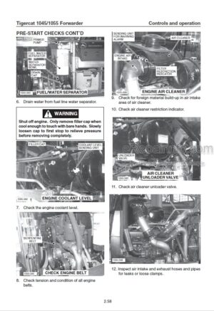 Photo 9 - Tigercat 1045 1055 Operators Manual Forwarder 29767A