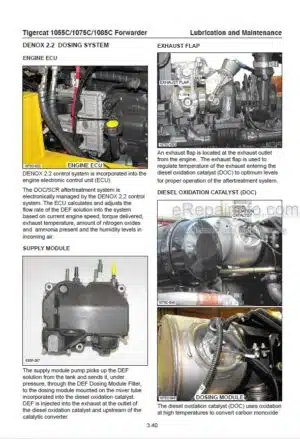Photo 6 - Tigercat 1055C 1075C 1085C Operators Manual Forwarder 44482AENG SN1