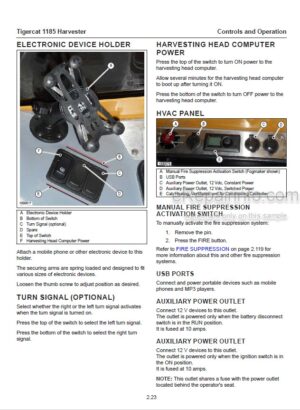 Photo 6 - Tigercat 1165 Operators Manual Harvester 57566AENG