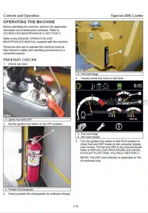 Photo 5 - Tigercat 230 240 Operators Manual Loader 8752A