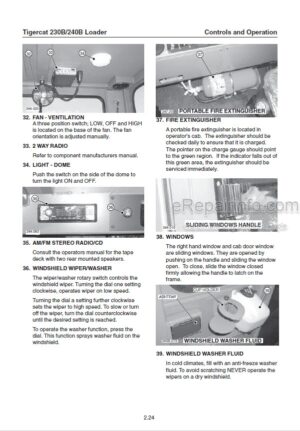 Photo 6 - Tigercat 230 240 Operators Manual Loader 8752A