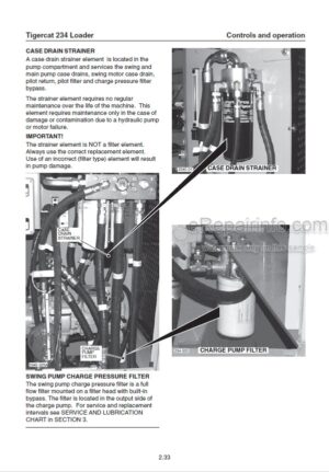 Photo 10 - Tigercat 234 Operators Manual Loader 29466A