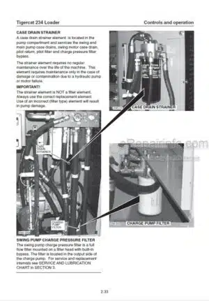 Photo 10 - Tigercat 234 Operators Manual Loader 29466A