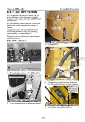 Photo 6 - Tigercat 234 Operators Manual Loader 35176A