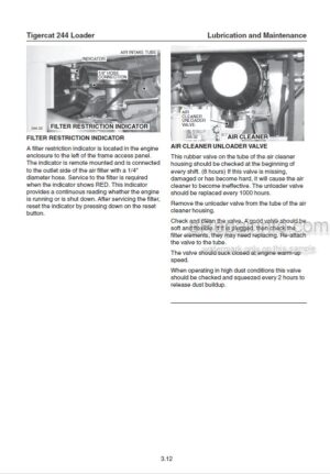 Photo 5 - Tigercat 250 Operators Manual Loader 17381A