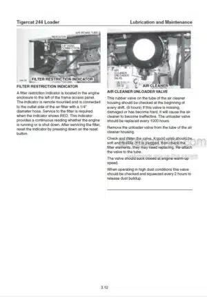 Photo 5 - Tigercat 250 Operators Manual Loader 17381A