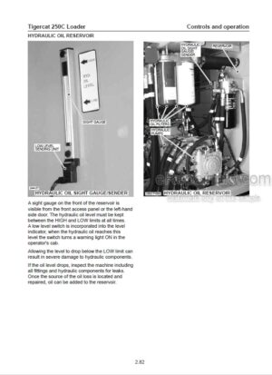 Photo 6 - Tigercat 250B Operators Manual Loader 28638A