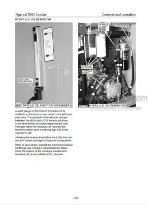 Photo 6 - Tigercat 250B Operators Manual Loader 28638A