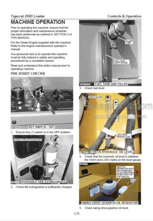 Photo 11 - Tigercat 250D Operators Manual Loader 44258AENG