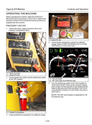 Photo 6 - Tigercat 470 Operators Manual Mulcher 44473AENG