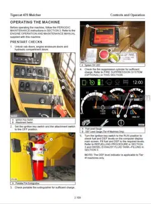Photo 2 - Tigercat 470 Operators Manual Mulcher 44473AENG