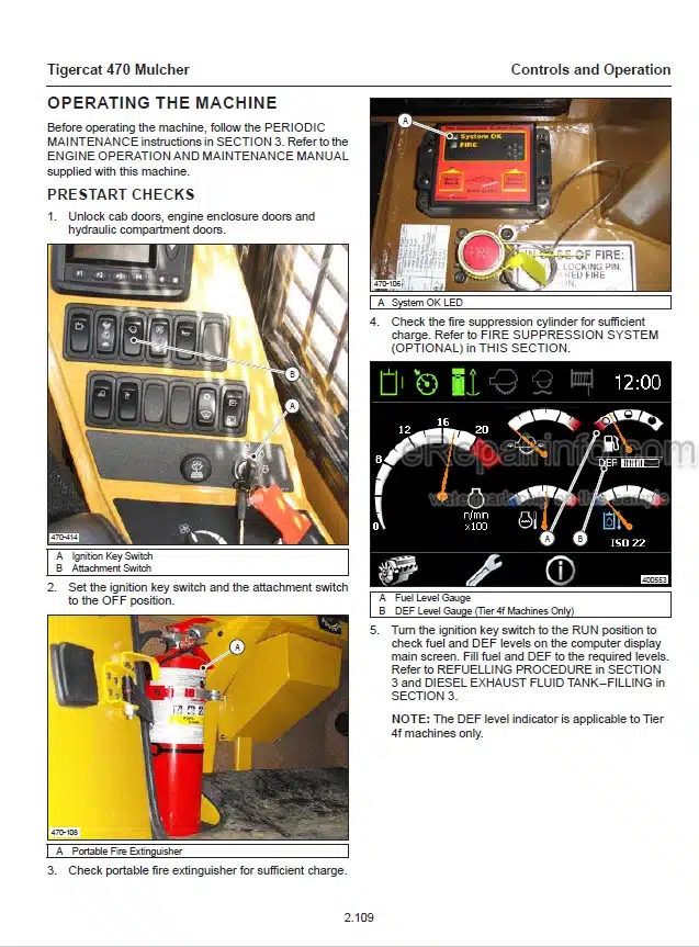 Photo 1 - Tigercat 470 Operators Manual Mulcher 44473AENG