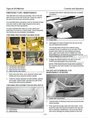 Photo 7 - Tigercat 470 Service Manual Mulcher 41273AENG SN1