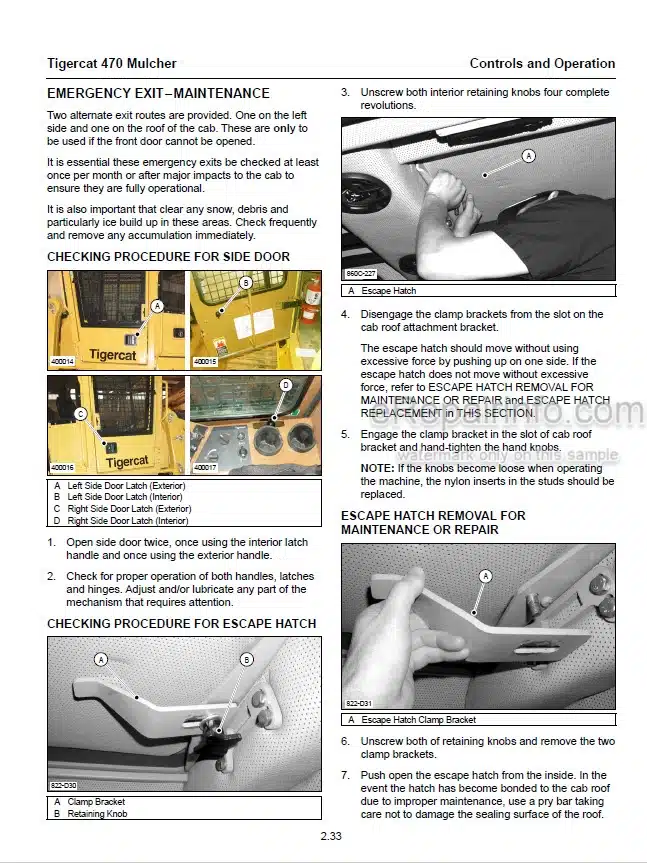 Photo 1 - Tigercat 470 Service Manual Mulcher 41273AENG SN1