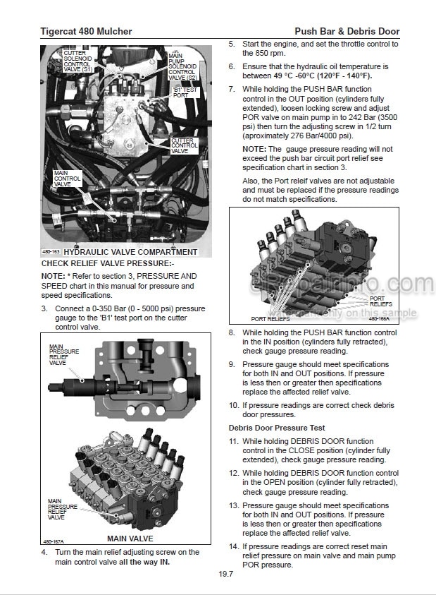 Photo 1 - Tigercat 480 Service Manual Mulcher 33591A