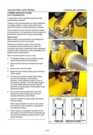 Photo 2 - Tigercat 604E Operators Manual Cable Skidder 47433AENG