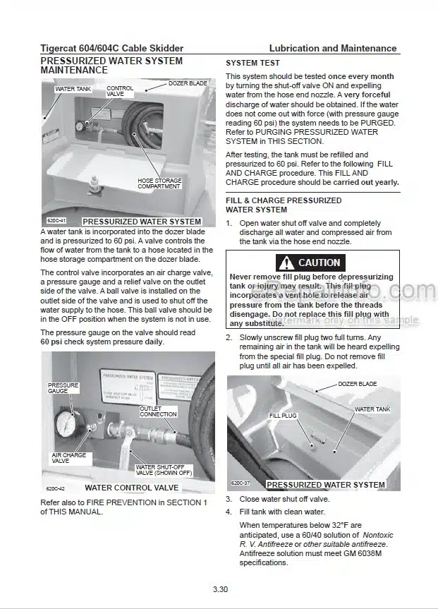 Photo 1 - Tigercat 604 604C Service Manual Cable Skidder 26695A