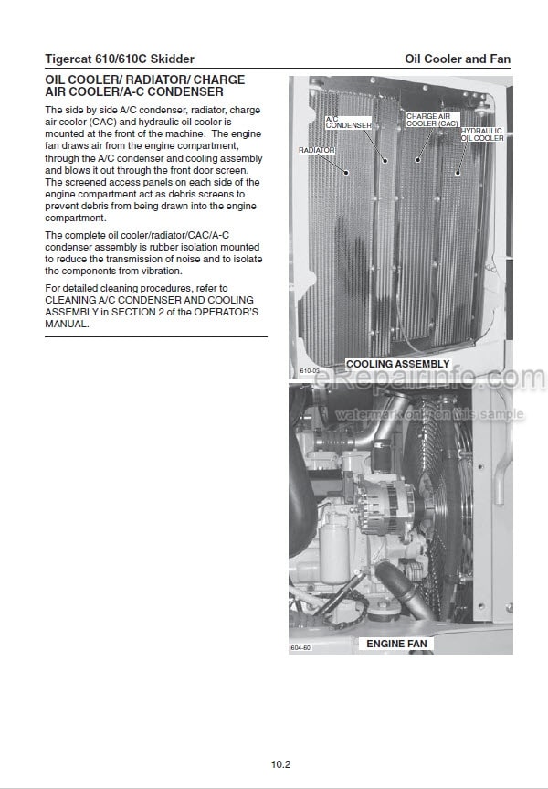 Photo 1 - Tigercat 610 610C Service Manual Skidder 28409A