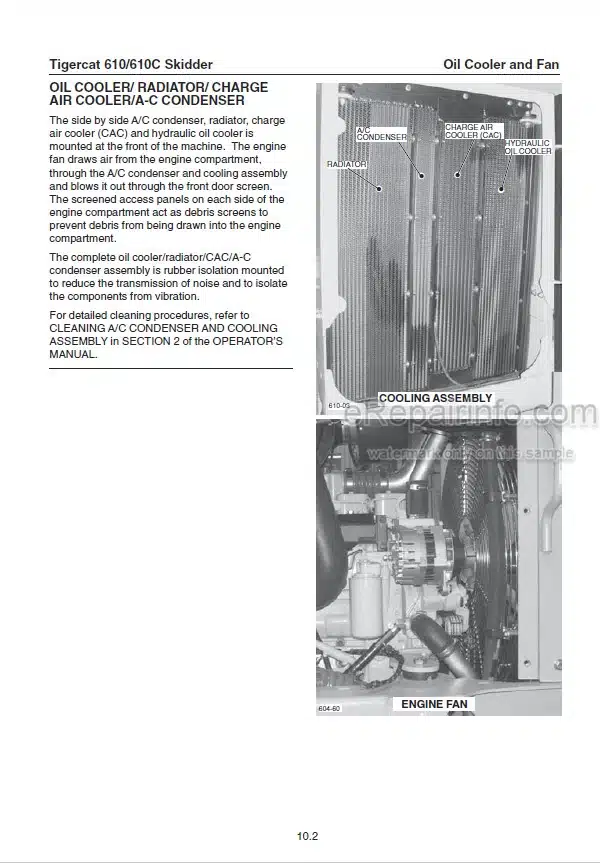 Photo 1 - Tigercat 610 610C Service Manual Skidder 28409A