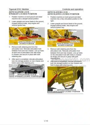 Photo 5 - Tigercat 615C Operators Manual Skidder 39921AENG
