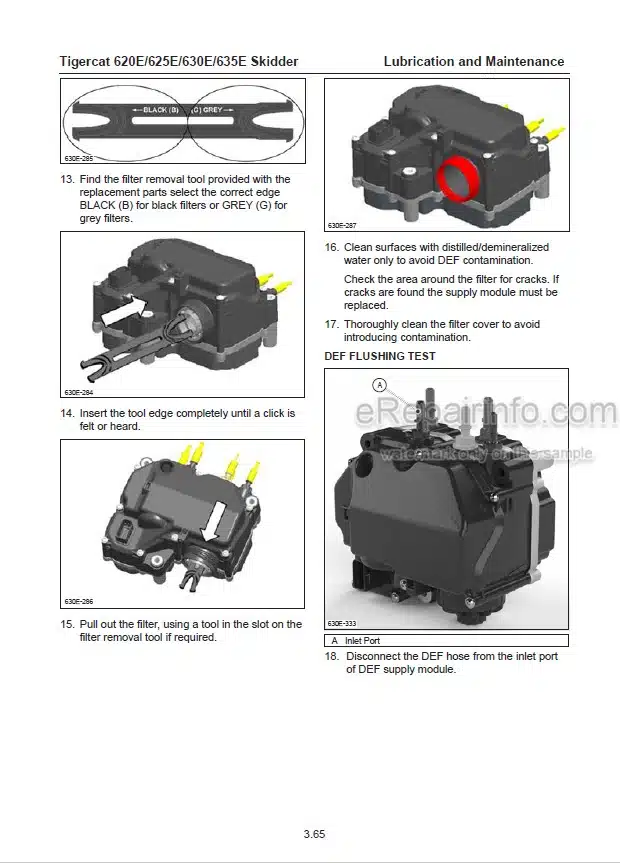 Photo 1 - Tigercat 620E 625E 630E 635E Operators Manual Skidder 42836AENG