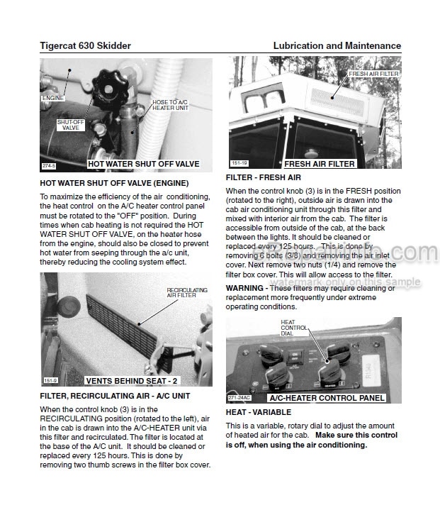 Photo 1 - Tigercat 630 Service Manual Skidder 6701A