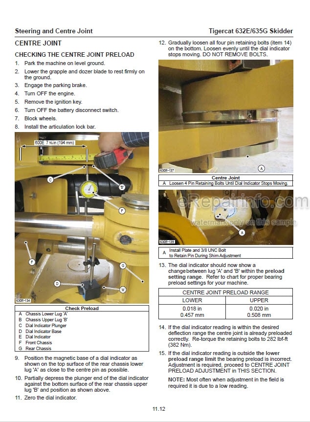 Photo 1 - Tigercat 632E 635G Service Manual Skidder 47997AENG