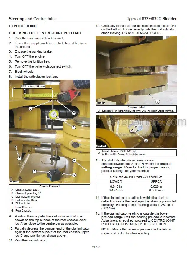 Photo 1 - Tigercat 632E 635G Service Manual Skidder 47997AENG