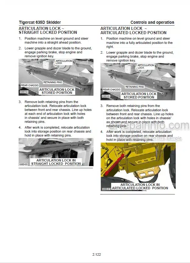 Photo 1 - Tigercat 635D Operators Manual Skidder 33283A