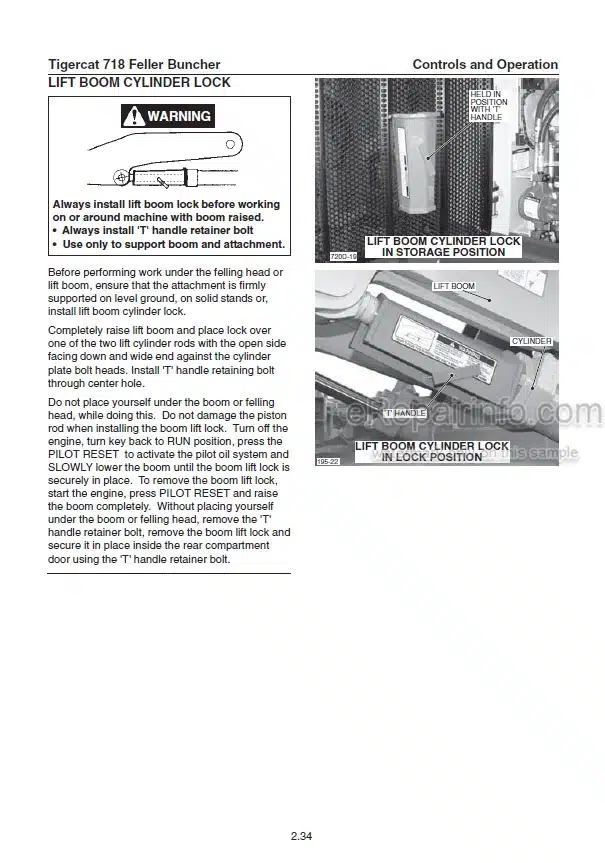 Photo 1 - Tigercat 718 Operators Manual Feller Buncher 15810A 24548A