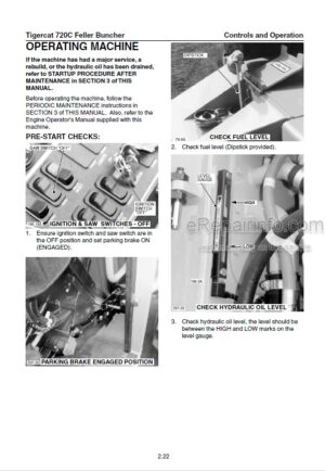 Photo 6 - Tigercat 720B Operators Manual Feller Buncher 8114A