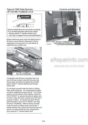 Photo 5 - Tigercat 720G 724G 726G Operators Manual Feller Buncher 43586AENG