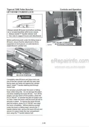 Photo 5 - Tigercat 720G 724G 726G Operators Manual Feller Buncher 43586AENG