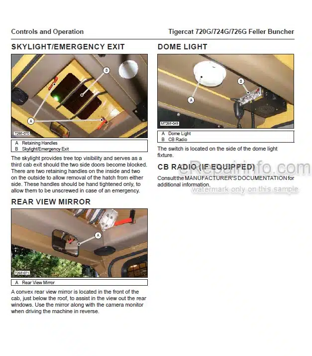 Photo 1 - Tigercat 720G 724G 726G Operators Manual Feller Buncher 43586AENG
