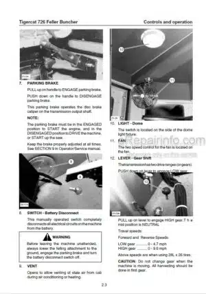 Photo 1 - Tigercat 726 Operators Manual Feller Buncher 4323A