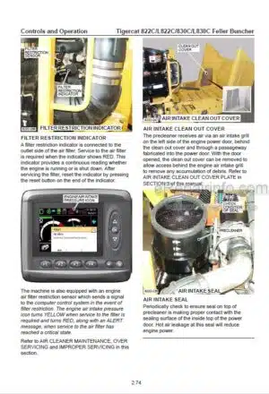 Photo 6 - Tigercat 822C L822C 830C L830C Operators Manual Feller Buncher 29525A
