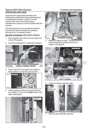 Photo 1 - Tigercat 822 Operators Manual Feller Buncher 18869A 24544A