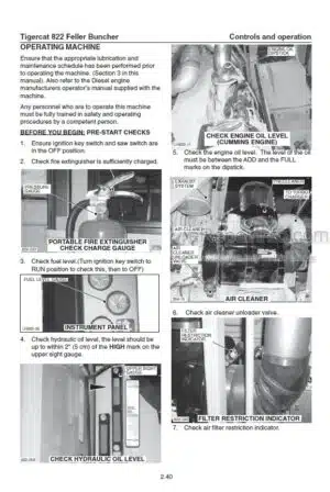 Photo 10 - Tigercat 822 Operators Manual Feller Buncher 18869A 24544A