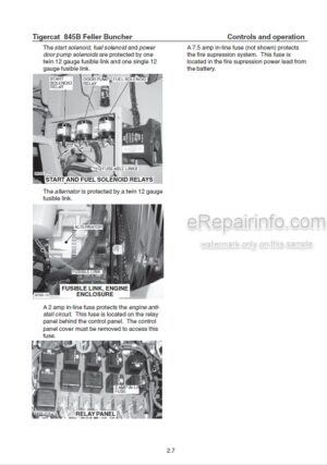 Photo 6 - Tigercat 845 Operators Manual Feller Buncher 4252A