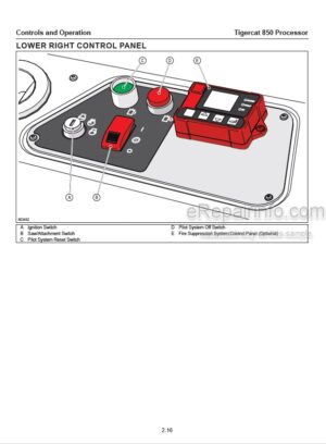 Photo 4 - Tigercat 850 Operators Manual Processor 57253AENG