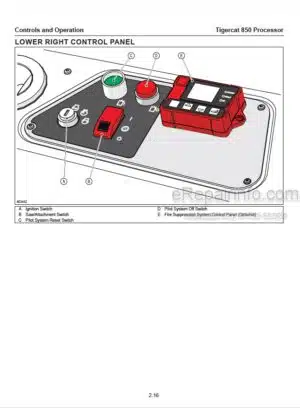 Photo 4 - Tigercat 850 Operators Manual Processor 57253AENG