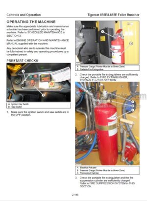 Photo 5 - Tigercat 860 870 L870 Operators Manual Feller Buncher 9049A