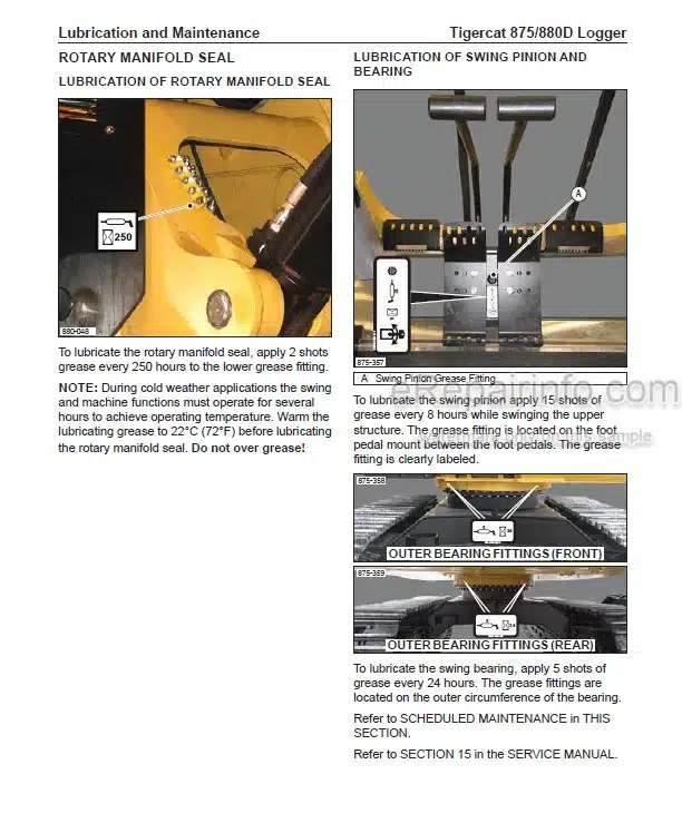 Photo 1 - Tigercat 875 880D Service Manual Logger 43555AENG