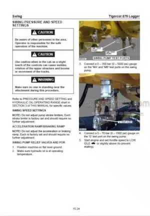 Photo 4 - Tigercat 875 Service Manual Logger 41269AENG