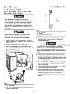 Photo 2 - Tigercat 890 Service Manual Logger 54278AENG