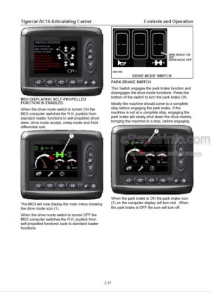Photo 5 - Tigercat AC16 Operators Manual Articulating Carrier 38748AENG