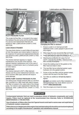 Photo 1 - Tigercat H250B Operators Manual Harvester 31774A