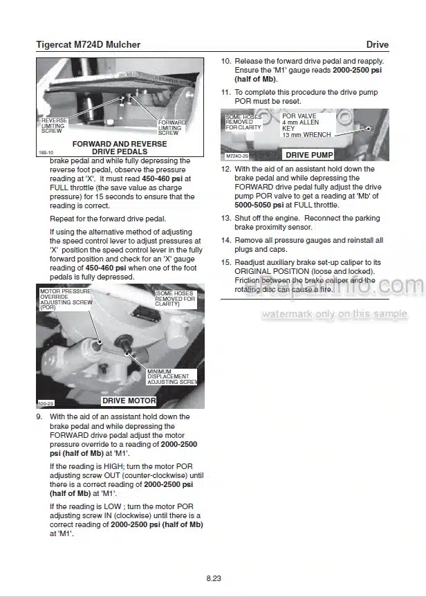 Photo 1 - Tigercat M724D Service Manual Mulcher 21325A