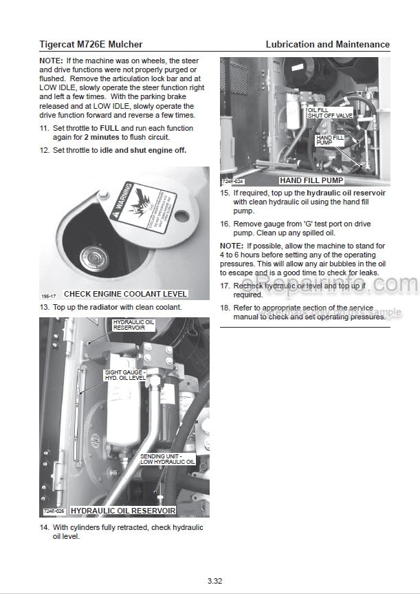 Photo 1 - Tigercat M726E Service Manual Mulcher 29848A